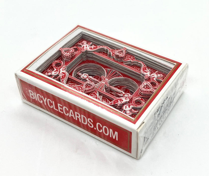 Bicycle Red Mini 3-D Cut Deck