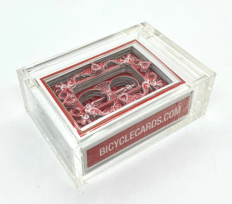 Bicycle Red Mini 3-D Cut Deck