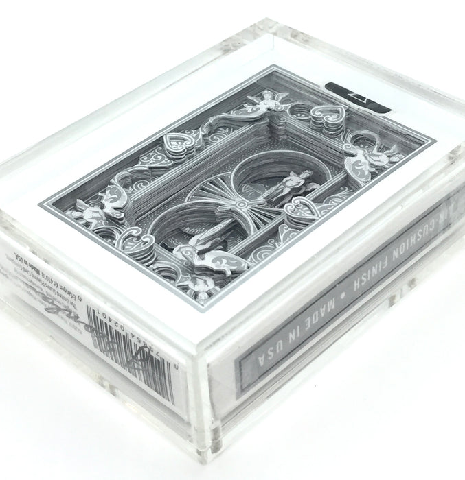 3-D Bicycle Deck Silver image 1