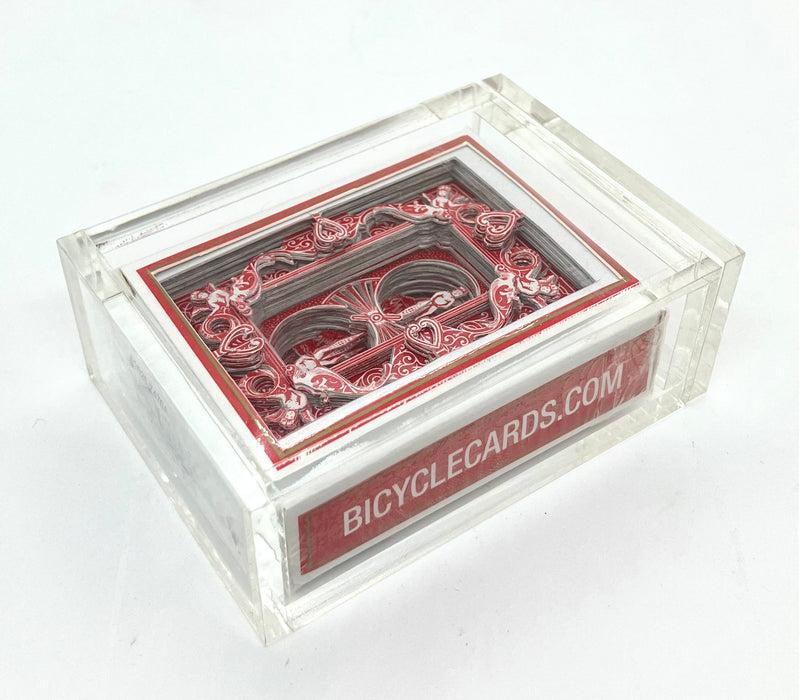 Bicycle Red Mini 3-D Cut Deck