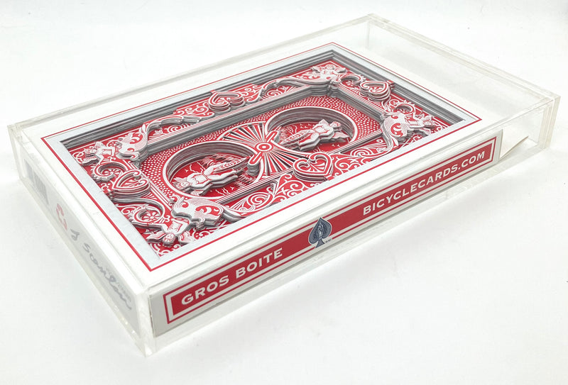Bicycle Red Big Box 3-D Cut Deck