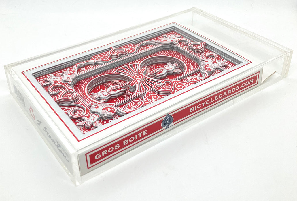 Bicycle Red Big Box 3-D Cut Deck