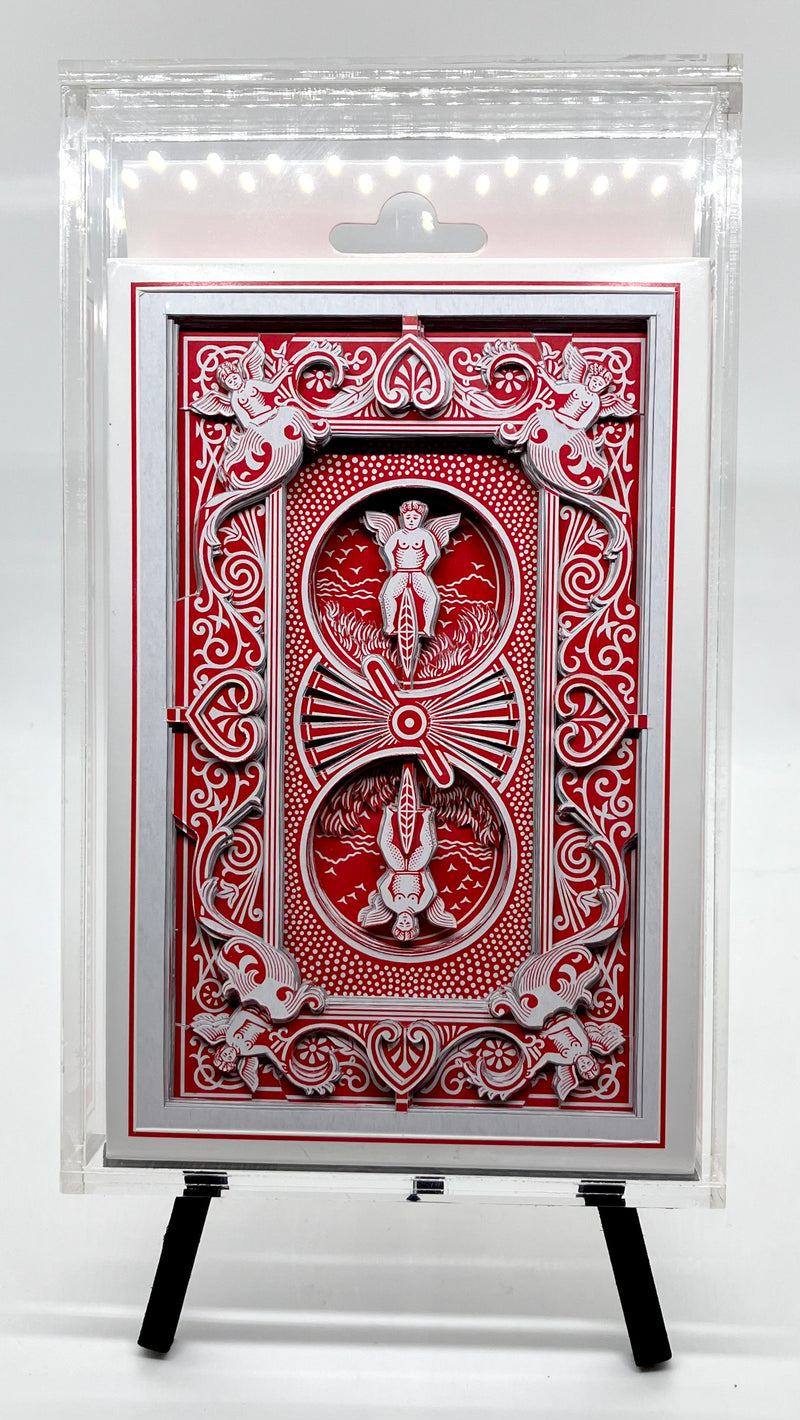 Bicycle Red Big Box 3-D Cut Deck